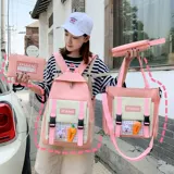 Ранец, сумка через плечо, вместительный и большой универсальный трендовый брендовый рюкзак, в корейском стиле, подходит для студента