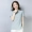 Áo thun cotton và vải lanh tay ngắn cho nữ 2019 hè mới che bụng đã mỏng mỏng size lớn trắng lanh top - Áo phông