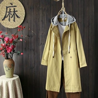 Весенний длинный плащ с капюшоном для отдыха, куртка, средней длины, оверсайз, по фигуре, в корейском стиле