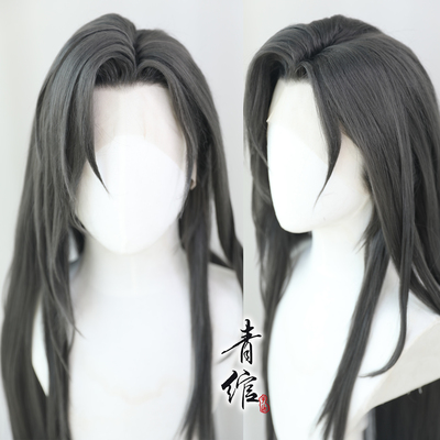 taobao agent 青绾 Code Kite Guo Jia Qian lace three -pointed hand hooks wigs cos black gray green ancient style multimeter creativity