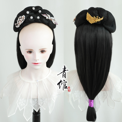 taobao agent Chinese style classical dance head jewelry women's solo dance peach Li Cup Han dance and song national dance showed jewelry wigs