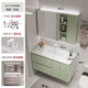 Tủ phòng tắm hiện đại tối giản ánh sáng sang trọng bằng gỗ sồi, rửa tay, rửa mặt tất cả -in -one tủ gương thông minh kết hợp gương tủ phòng tắm gương tủ phòng tắm