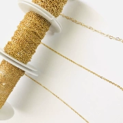 Niềm vui làm việc handmade 24K dây chuyền vàng bảo vệ màu sắc trang sức tự làm vòng cổ vòng tay kim loại phụ kiện không gây dị ứng chuỗi mỏng - Vòng đeo tay Clasp