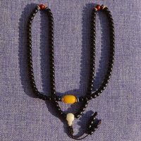 Оригинальные натуральные четки из круглых бусин из старинного материала, четки бодхи, браслет, ожерелье подходит для мужчин и женщин