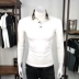 Mùa thu nam dài tay áo thun kinh doanh áo sơ mi POLO Thanh niên thời trang Joker Stretch Slim Lapel áo thun nam hàng đầu mặc - Polo áo thun cotton nam Polo