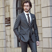 Suit nam phù hợp với mỏng giản dị đẹp trai ăn mặc lịch sự quý ông khí chất nam nhỏ phù hợp với đôi kinh doanh phù hợp với nam - Suit phù hợp