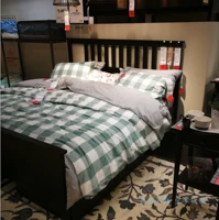 [Ikea Ikea Onemic Poicking] Кровать Hannis, сплошная двуспальная кровать с твердым деревом с кроватью с кровати