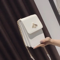 New chain mini bag nữ 2018 làn sóng mới Hàn Quốc phiên bản của mùa hè hoang dã vai đeo đôi điện thoại di động túi túi đựng điện thoại nam