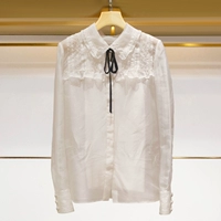 Áo sơ mi trắng nữ tính khí 2019 mùa thu mới với áo ren kim cương khâu tay dài 1401301 - Áo sơ mi áo sơ mi nữ