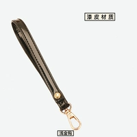 Черная патентная кожа неглубокая золотая крюк