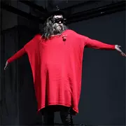 Lỏng kích thước lớn áo thun áo len áo len cá tính lỏng bat tay áo phần dài triều nam hộp đêm sân khấu của nam giới áo len