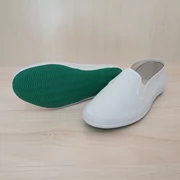 Bộ chân trắng sneakers một chân trắng net giày nam giới và phụ nữ giày vải màu xanh lá cây dưới nhỏ màu trắng giày y học nhà máy làm việc giày trắng giày sạch