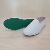 Bộ chân trắng sneakers một chân trắng net giày nam giới và phụ nữ giày vải màu xanh lá cây dưới nhỏ màu trắng giày y học nhà máy làm việc giày trắng giày sạch giày converse đế cao