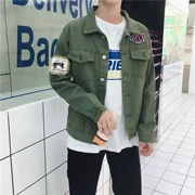 Mùa thu 2018 mới áo khoác dụng cụ nam phiên bản Hàn Quốc của xu hướng áo bf gió thương hiệu áo khoác thêu giản dị
