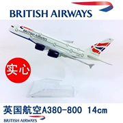 14 cm rắn hợp kim máy bay mô hình British Airways A380-800 mô phỏng Người Anh tĩnh máy bay chở khách mô hình mô hình bay