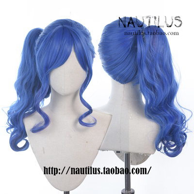taobao agent Blue route St. Louis COS wig Blue route San Louis wigs of COS wig blue ponytail