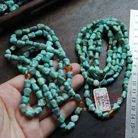 Натуральные бирюзовые бусины, браслет, 80 года, провинция Хубэй, 9мм, 1м