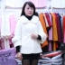 Ngôi sao nổi tiếng với cùng một đoạn kích thước lớn của phụ nữ thời trang lông cừu dày cổ áo bảy tay Hàn Quốc áo len ngắn áo choàng thủy triều - Áo Hàn Quốc áo da nữ dáng dài Áo Hàn Quốc