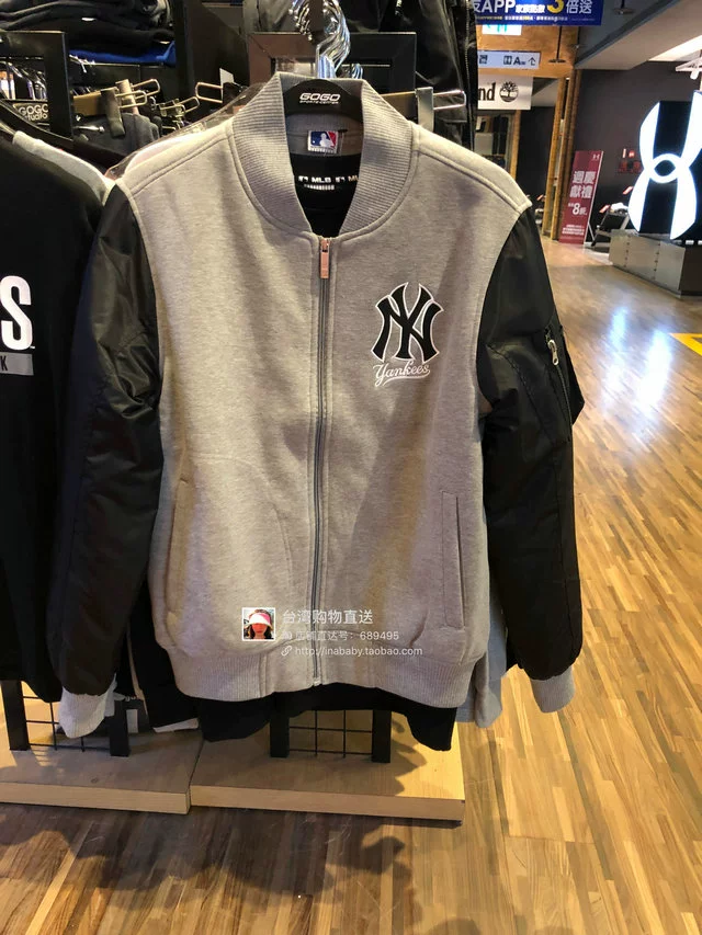 Đài Loan mua SF trực tiếp quầy tóc MLB Yankees đồng phục bóng chày nam áo khoác bông - Đồng phục bóng chày