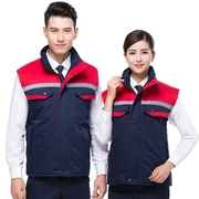 Áo vest cotton nam và nữ tùy chỉnh in logo quảng cáo vest dày bảo vệ vest tình nguyện vest tùy chỉnh
