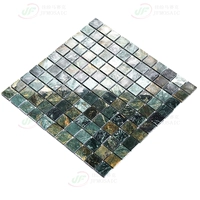 Чернильная зеленая мозаичная каменная фона стена Дахуа зеленая личность двор балкон на открытый бассейн