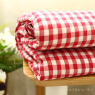 New chăn che kẻ sọc đỏ cô gái hoang dã bông dệt bông quilt cover 4 màu thành một mảnh duy nhất