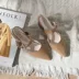 Giày đế dày có quai nữ mùa hè 2018 Giày nữ mới mùa xuân Hàn Quốc phiên bản miệng nông hoang dã với giày mũi nhọn dép puma chính hãng Sandal