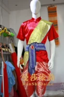 Mansa 傣 泐 quần áo Thái nam rượu vang đỏ quần lớn nam Thái Lan Myanmar Lào Yi người lễ - Trang phục dân tộc quần áo nam