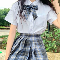 Японская студенческая юбка в складку, белая летняя рубашка для школьников, длинный рукав, большой размер, оверсайз, короткий рукав