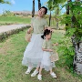 Áo sơ mi nữ tay con cho bé gái Áo thun ngắn tay 2019 hè mới Thời trang Hàn Quốc Áo khoác mỏng nữ hoang dã Yangmia - Trang phục dành cho cha mẹ và con váy trẻ em hàn quốc
