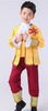 Yellow top, trousers, vest