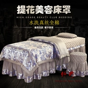 Rửa lụa vẻ đẹp bốn mảnh trải giường cotton jacquard SPA body dầu gội massage giường bìa có thể được tùy chỉnh