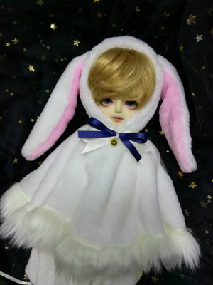 taobao agent Cat also BJD.SD1/6 1/4 1/3 Fat baby baby clothes white snow rabbit plush fluff cloak
