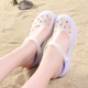 Crocs nữ mùa hè 2020 mới hoang dã Hàn Quốc phiên bản của giày dép đi biển Baotou thạch dép chống trượt nặng đáy nữ
