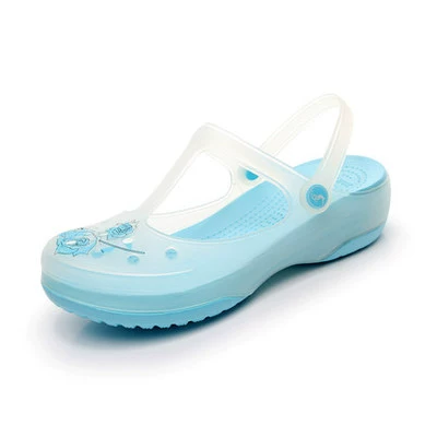 Crocs nữ mùa hè 2020 mới hoang dã Hàn Quốc phiên bản của giày dép đi biển Baotou thạch dép chống trượt nặng đáy nữ 