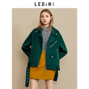 Lecho hai mặt đầu máy gió áo len đoạn ngắn 2018 mùa thu đông mới áo khoác len nữ nhỏ mới - Áo len lót đôi