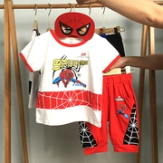 [Khu vực giải phóng mặt bằng đặc biệt] Bộ đồ bé trai mùa hè 2019 trẻ em mới hoạt hình Người nhện hai mảnh quần áo trẻ em - Phù hợp với trẻ em