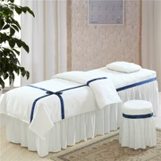 New solid color bow cotton vẻ đẹp cơ thể giường massage bìa bốn mảnh thiết lập để được core trắng có thể làm logo