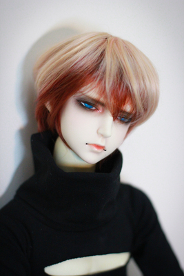taobao agent Spot [Flower Ling] 1/3 1/3 small head 1/4bjd wig Shizuku handsome mixed color male short hair