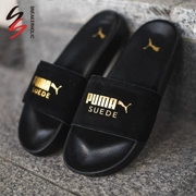 Chuyển động đi lên Puma Leadcat Suede Vàng da lộn tiêu chuẩn Dép thể thao 365758-01-04