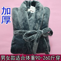 Демисезонный фланелевый длинный банный халат, коралловая бархатная пижама, средней длины, для влюбленных