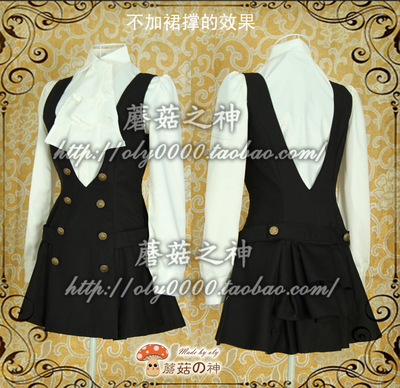 taobao agent Oly-*Original*Demon Fox X servant SS White Ghost Courtyard Skin Butterfly Skull Palace Song Leave Cosplay Uniform