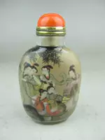 Lao Liuli Snufffe Bottle рисует двенадцать золотых сверчков с коралловой крышкой