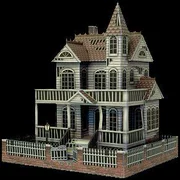Full 68 Handmade 3D Model Model DIY Halloween H rùng rợn Ngôi nhà ma ám với mô tả giấy - Mô hình giấy