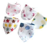 Детский хлопковый слюнявчик, шифоновый летний шарф, ультратонкий тонкий нагрудник для новорожденных, 5 шт, 0-2 лет