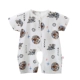 04-8 tháng trẻ sơ sinh mùa hè phần mỏng ngắn tay áo bông cotton mảnh quần áo bé bông lụa crepe gạc kết cấu Áo liền quần