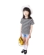 Quần áo trẻ em vừa và nhỏ 2018 mùa hè mới chàng trai và cô gái bông sọc ngắn tay T-Shirt trẻ em hoang dã áo thun đồ bé gái Áo thun