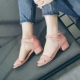 Giữa với đôi dép mềm mại nữ sinh viên mùa hè phiên bản Hàn Quốc hoang dã dày với hương vị Hong Kong retro từ khóa sang trọng với giày buổi tối dép đế xuồng Sandal