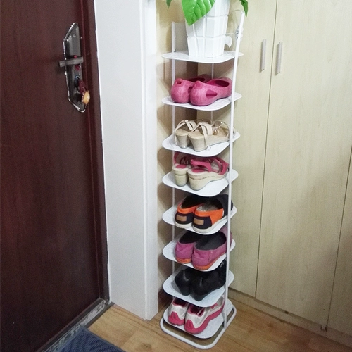 Стеллажа для обуви многослойное хранение простые дома маленькие дверные общежития аренда пыли профилактика пространства без пространства, не позволяя мини -шкафу обуви