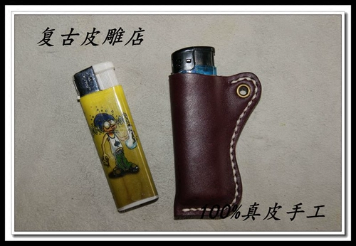 Кожаная зажигалка ручной работы, одноразовый чехол, воловья кожа, из натуральной кожи